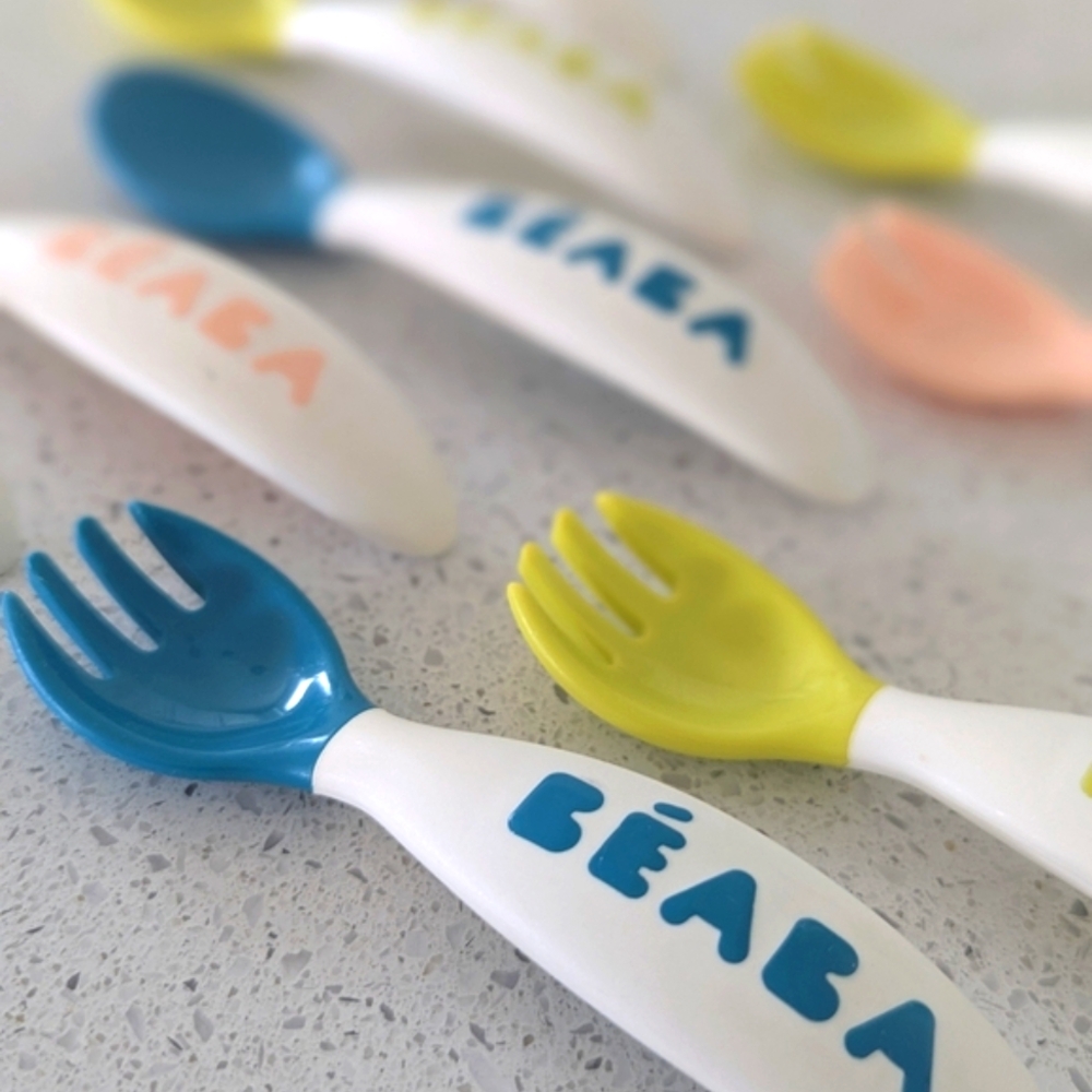 Beaba Baby 2nd Stage Ergonomic Baby Cutlery - Set of 10 - Picture 2 of 5